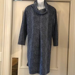 Tyler Boe Kim cowl neck snake print dress sz L